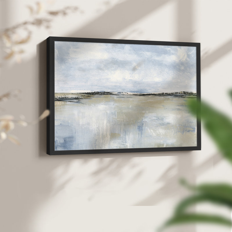 Across the Meadow - Reproduction encadrée - Restickable, H 8 po x l 10 po, Noir, noir, noir, noir