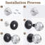 Faux boutons de porte en cristal Coolnews Modern Grace Series-113508368