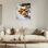 Décoration murale rétro en or 24 po x 36 po