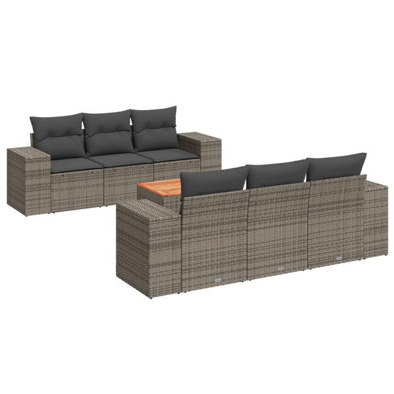 Vidaxl Garden Sofa Set Grey