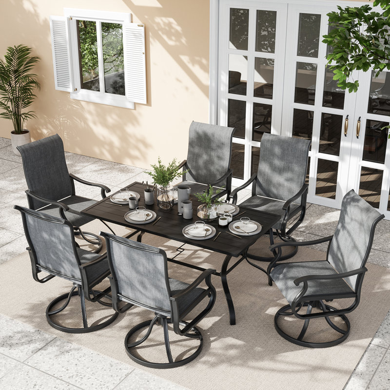 Ensemble de 6 chaises de salle à manger Avionce, Gris foncé