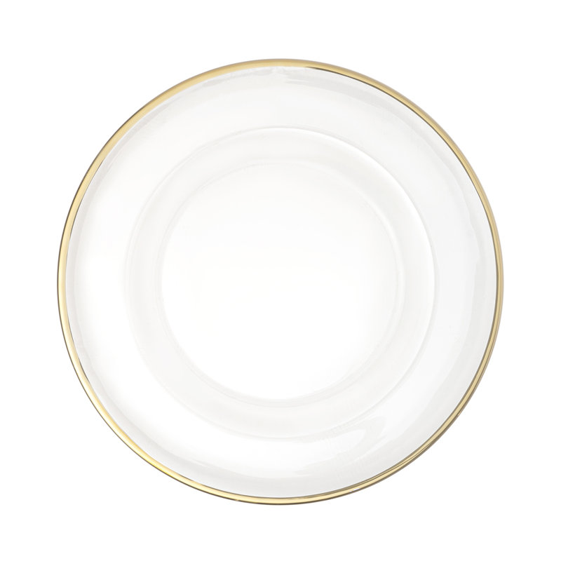 Mattingly Glass Solid Colour Charger, Gold
