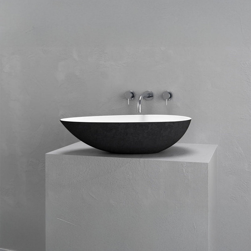 Vast Studio Round Concrete Vessel Sink – Modern Matte Finish, Countertop Bathroom Basin for Luxury Spa & Contemporary Homes