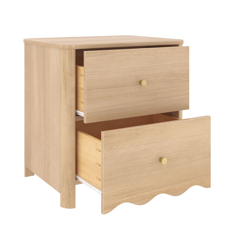 Table de chevet 2 tiroirs Setzer, Blonde