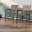 Chaises de salle à manger robustes en métal, conception ergonomique moderne pour la maison et le patio