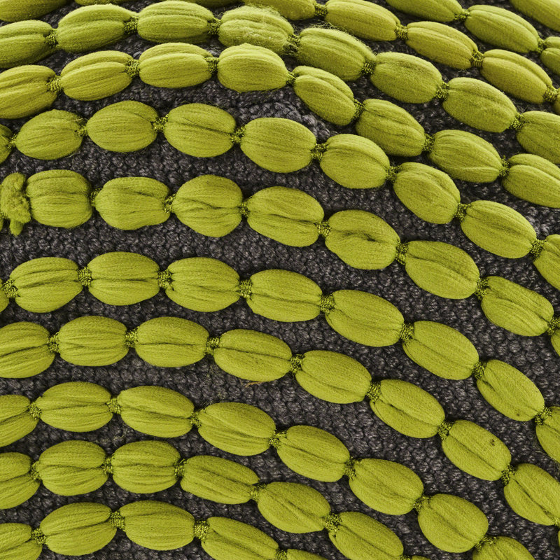 Pouf avec résistance à l'eau de rivière, fait à la main pour une utilisation intérieure, cylindrique, géométrique, capacité de 250 lb, pouf à perles, géométrique, rembourré