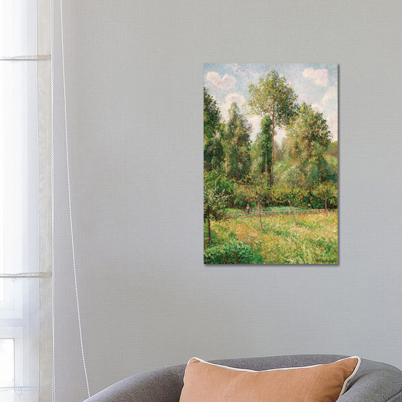 Poplars, Eragny by Camille Pissarro - Wrapped Canvas Gallery-Wrapped Canvas Giclée, 66.04 cm H x 45.72 cm W