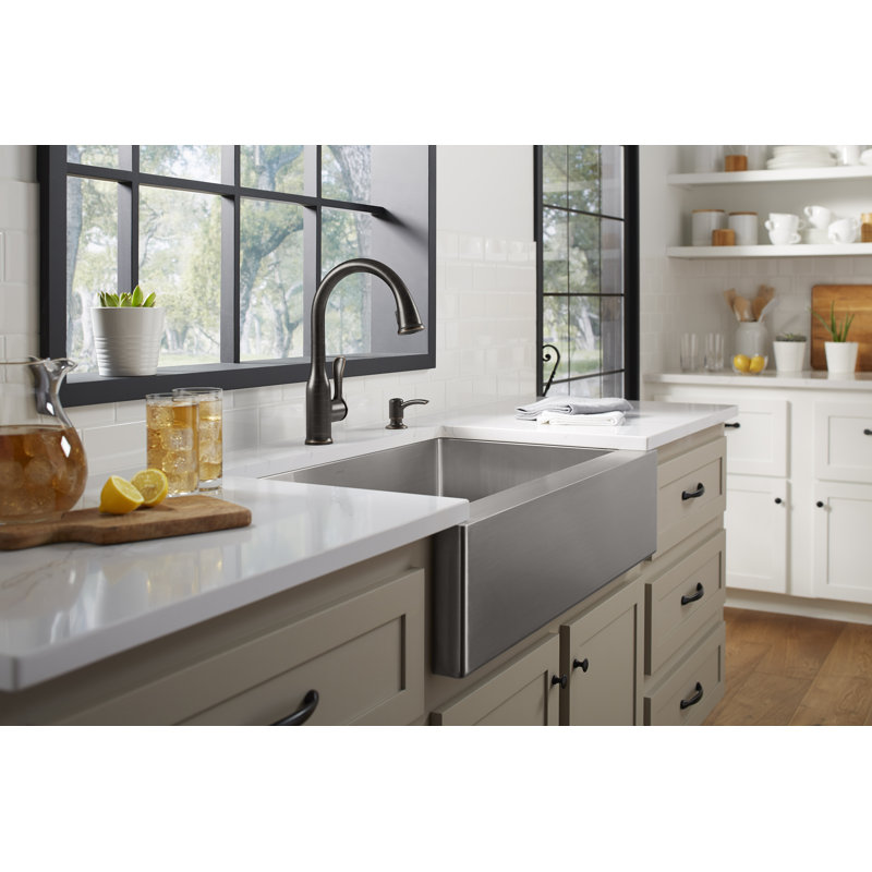 Motif Pull-Down Kitchen Faucet with Soap/Lotion Dispenser, Oil Rubbed Bronze
