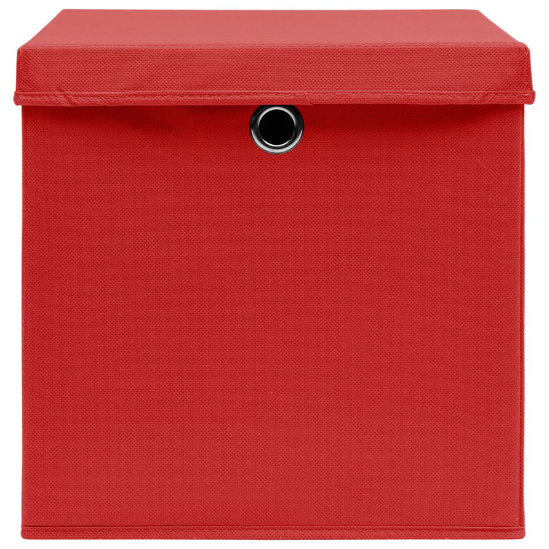 Rebrilliant Fabric Decorative Bin, Red, 28cm H x 28cm W x 28cm D