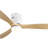 52 Inch Decorative Smart Ceiling Fan With 6 Speed Remote 3 Solid Wood Blades Reversible DC Motor For Living Room