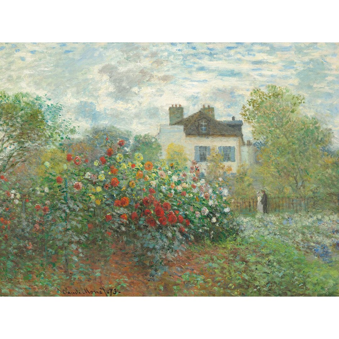 Leinwandbild Der Garten des Künstlers in Argenteuil von Claude Monet