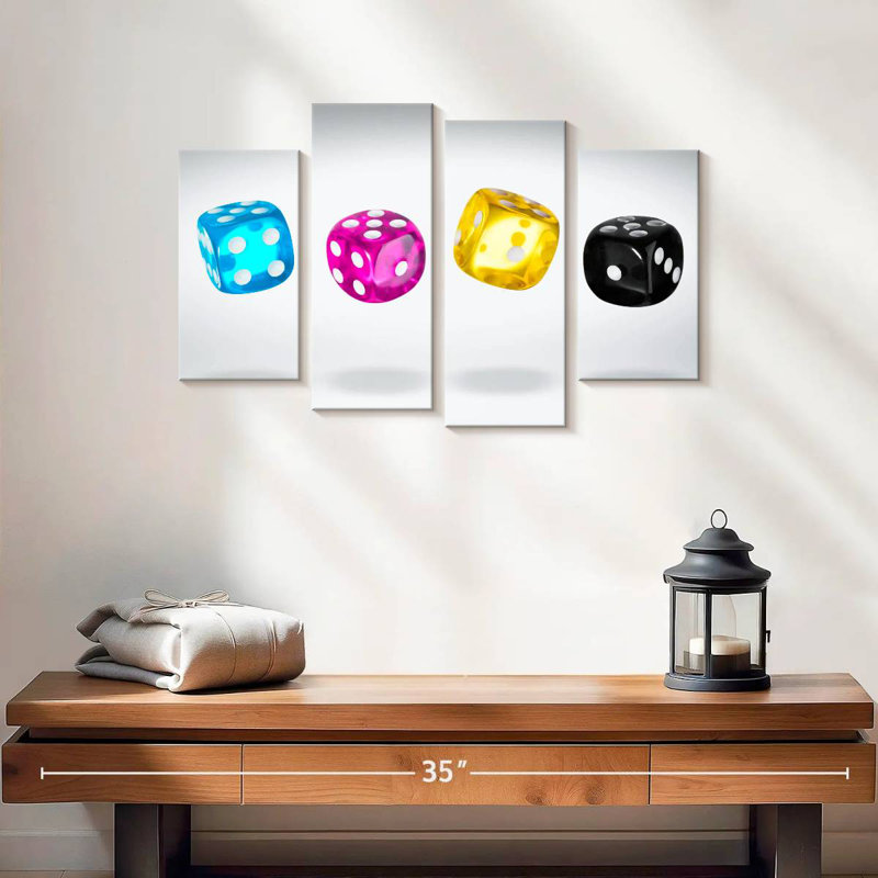 Floating Dice, 14" H x 24" W