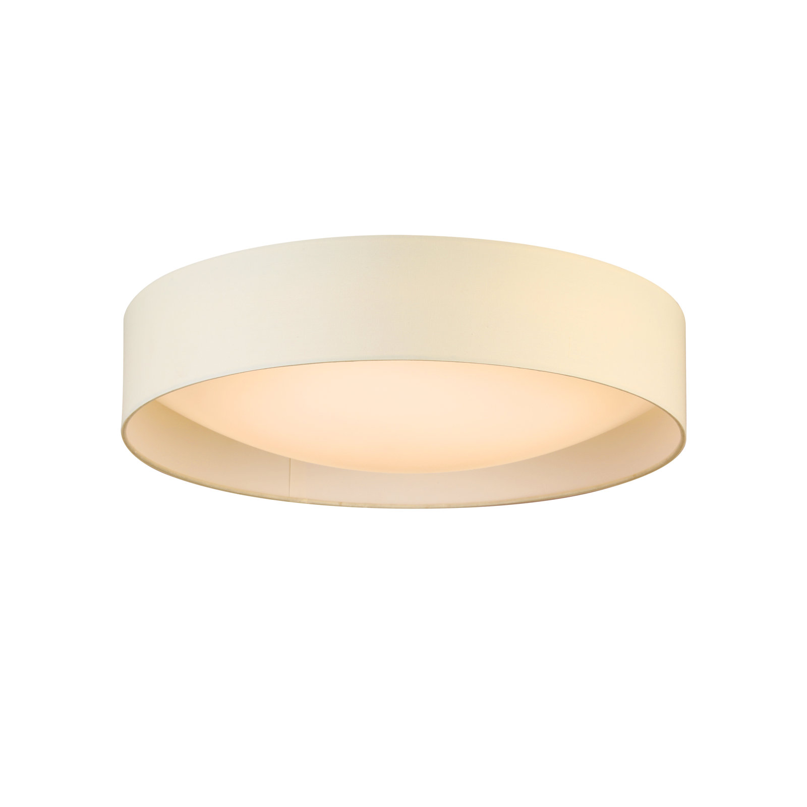 Murphie Single Light Polyester LED Flush Mount, White, 4.53" H x 19.88" W x 19.88" D