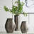 7x7x17" Aluminum Layered Chisel Oval Vase