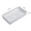 Lavabo de salle de bain vasque rectangulaire en céramique L 24 po x l 14 po-125359680-128516812