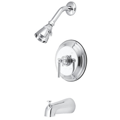 Robinet de baignoire et douche à pression équilibrée à poignée simple Kingston Brass Elinvar