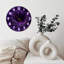 Horloge murale mauve