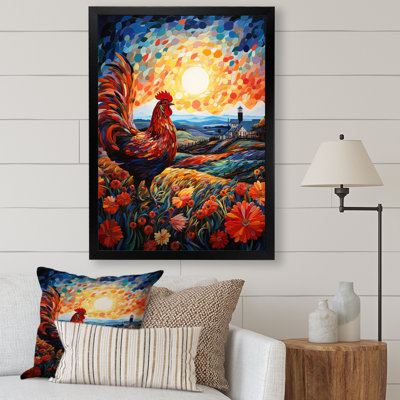 «Arnould Roaster Barnyard Serenade II», reproduction sur toile