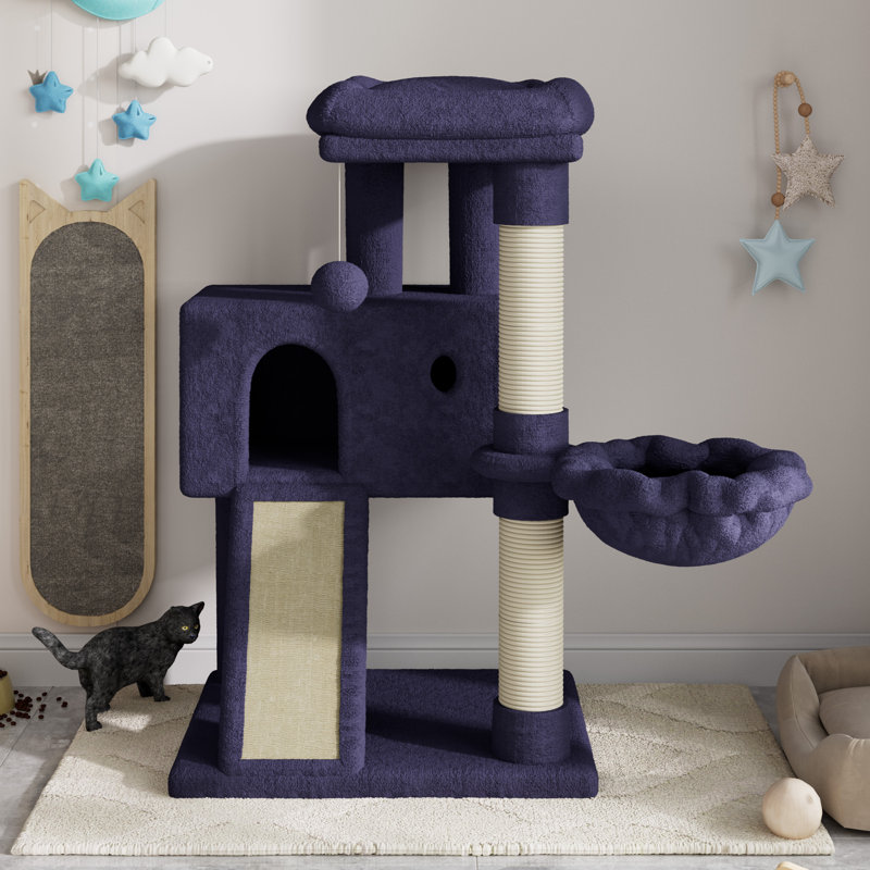 Arbre à chat H 35,8 po Gateshead, Gris fumé