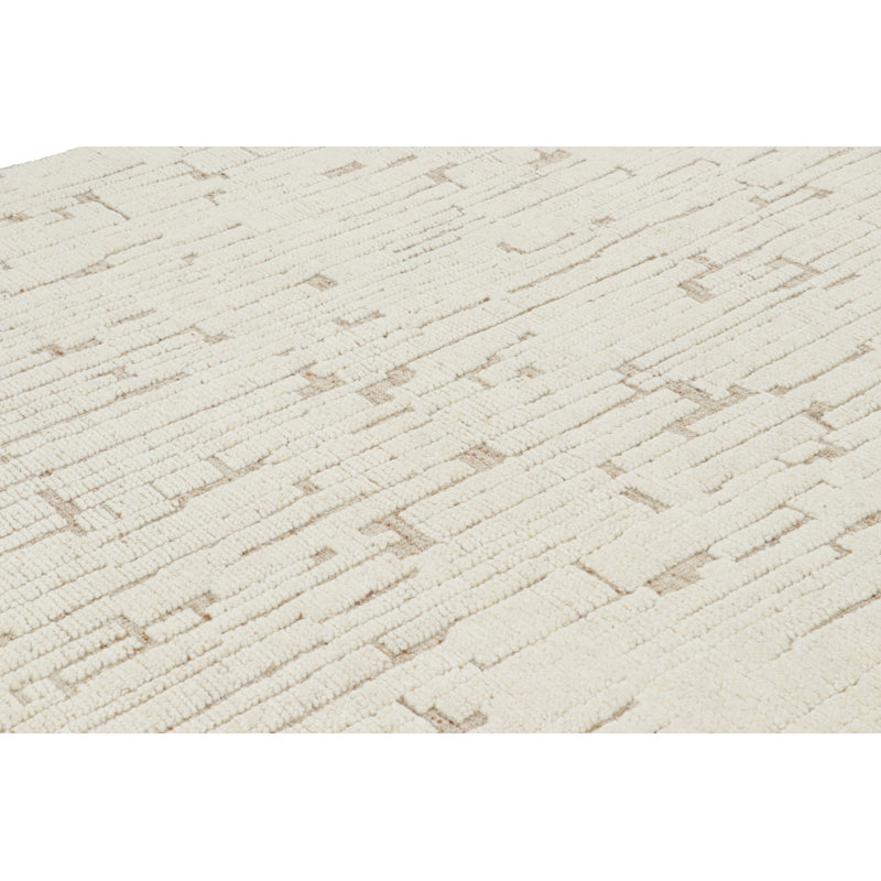 Hand Knotted Wool Geometric Area Rug, Rectangle 13' x 19'