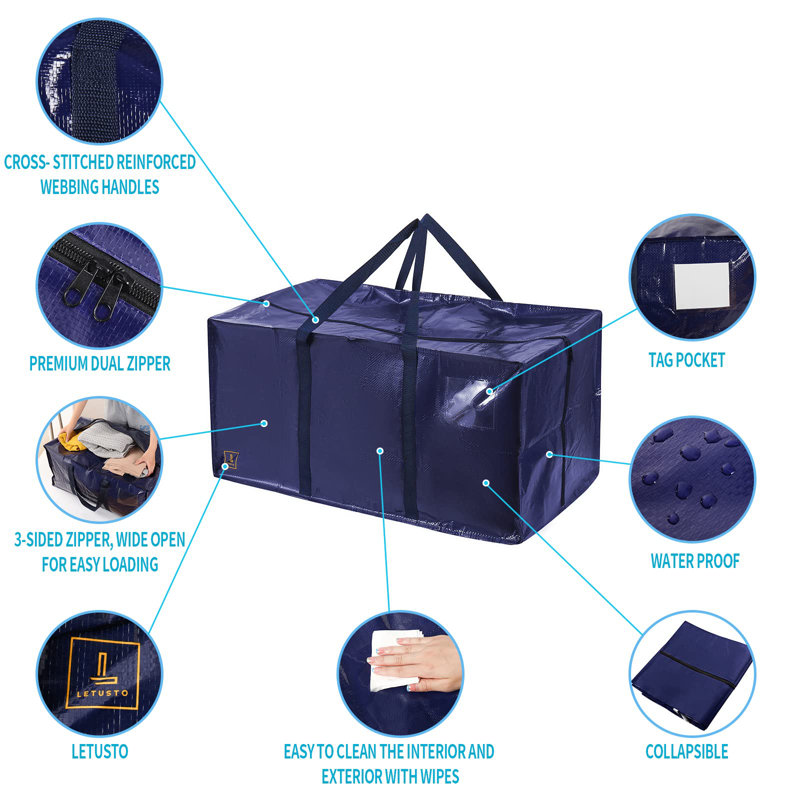 Ensemble de cubes en plastique très grand et très résistant, Marine