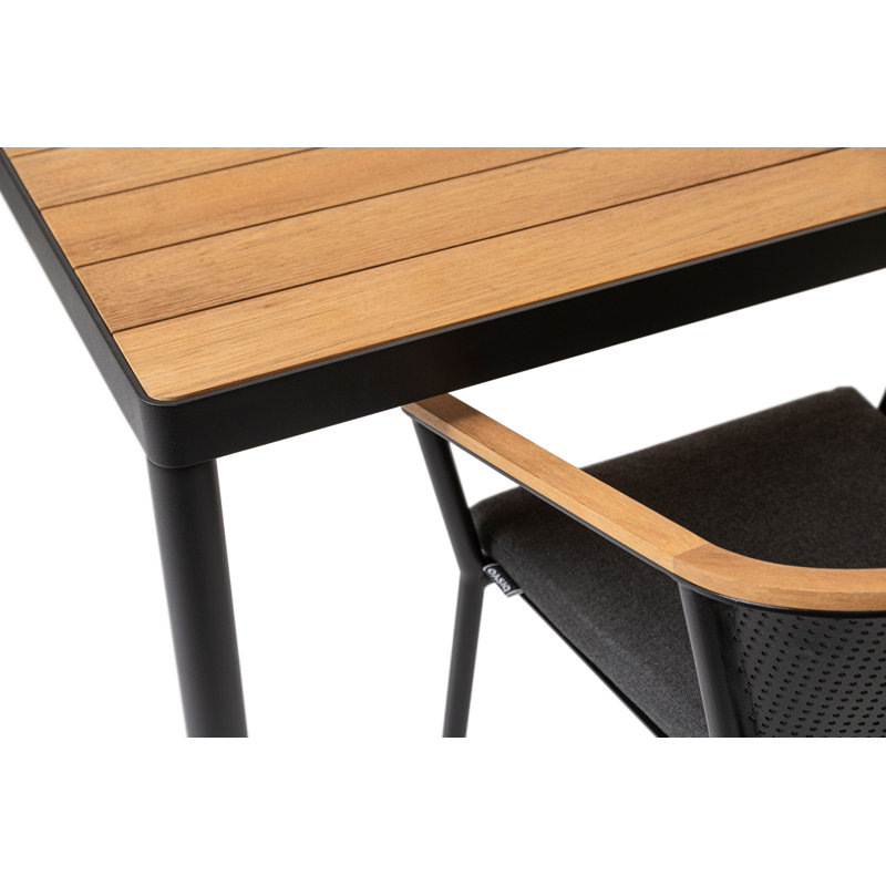 Riad Outdoor Dining Table, 29.5" H x 39.38" W x 39.38" D, Anthracite