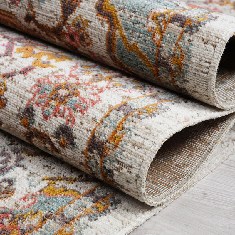 Tapis oriental crème / beige Hagen, Rectangle 5 pi 2 po x 7 pi 5 po