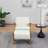 Chenille Upholstered Armchair With Matching Ottoman-1765337428