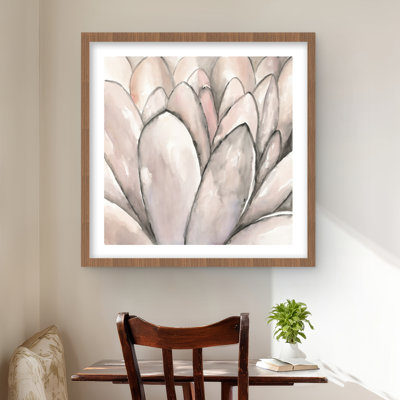Blush rose fleur - reproduction encadrée mat pour la décoration intérieure