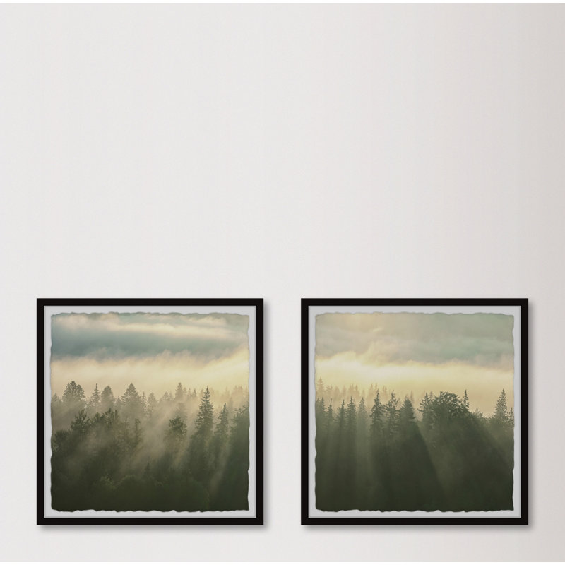Monaco Sunlight Through Trees 2 Piece Single Picture Frame Wall Art Set, 30cm H x 61cm W x 3.81cm D