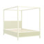Grand lit plateforme à baldaquin en bois avec lattes de support-129694072-129694074