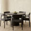 Table de salle à manger extensible Cid Kimi, placage brun, plateau rond de 51 à 71 pouces