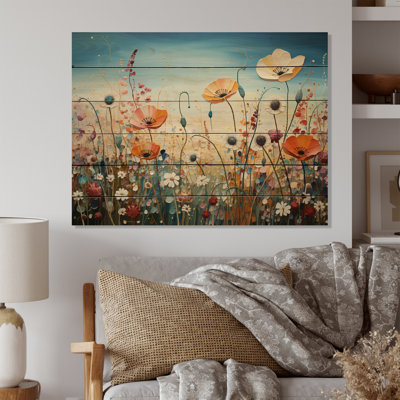 " Wildflowers Field Pointillism Dot I "