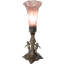 11" High Blue Tiffany Pond Lily Maidens Mini Lamp-1779648883