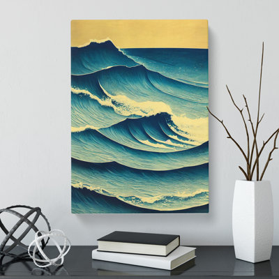 Seascape Painting Sgraffito Vol.2 - Wrapped Canvas