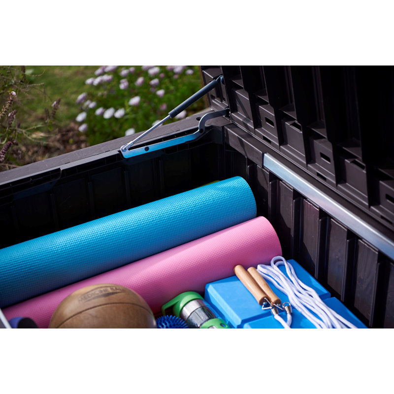 Keter Dark Gray 150 Gallon Lockable Plastic Deck Box