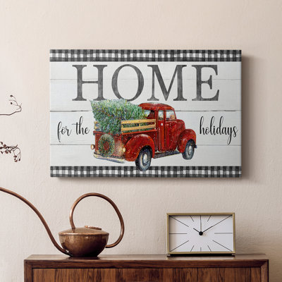 Christmas Pickup Home -Gallery Wrapped Cavas