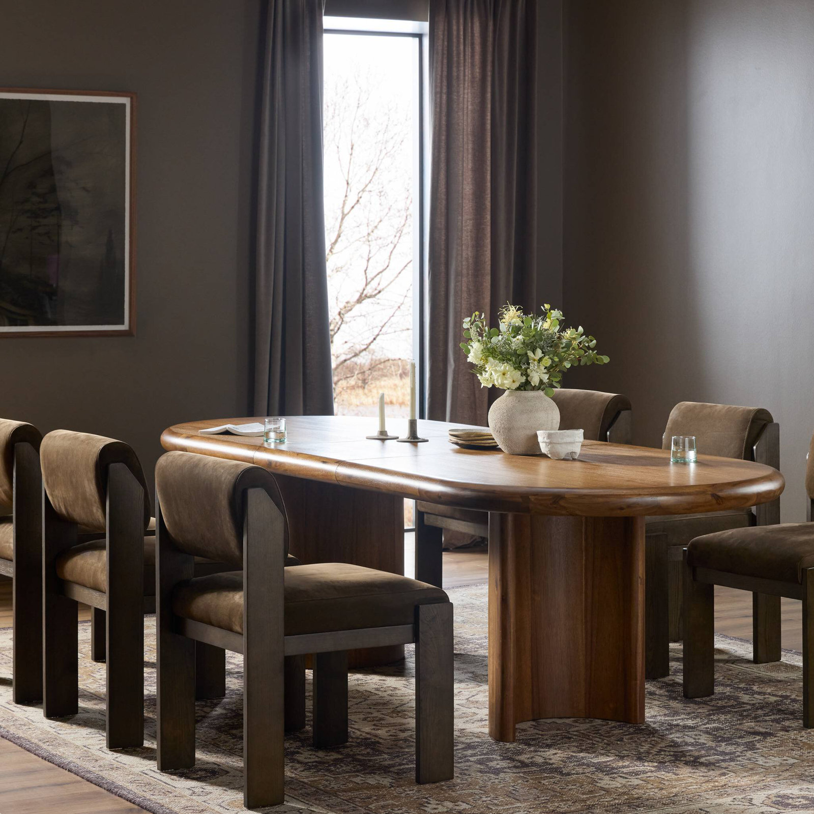 Haiden 84'' Extendable Oval Dining Table