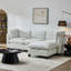 Canapé modulaire 96,5 po pour salon, canapé rembourré en chenille douce, canapé 3 places avec repose-pieds-338442525