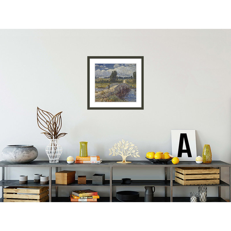 «Bridge at Old Lyme» par Childe Hassam - impression giclée encadrée, H 23,5 po x l 24,76 po