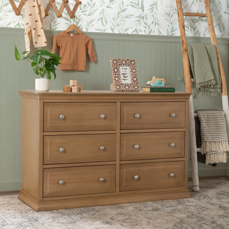 Commode double 6 tiroirs Signature, Noisette