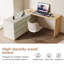 L-Shaped Desk with 6 Drawer Chest, Extending Computer Desk in Light Grey and Oak Effect Fast Dispatch From UK Warehouse – Dispatched Within 2 Days