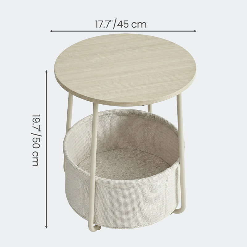 Table de bout, Blanc, crème