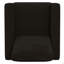 Chaise d'appoint noire avec pieds en métal