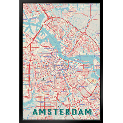 Carte rétro - Amsterdam par Stanley Print House - sur