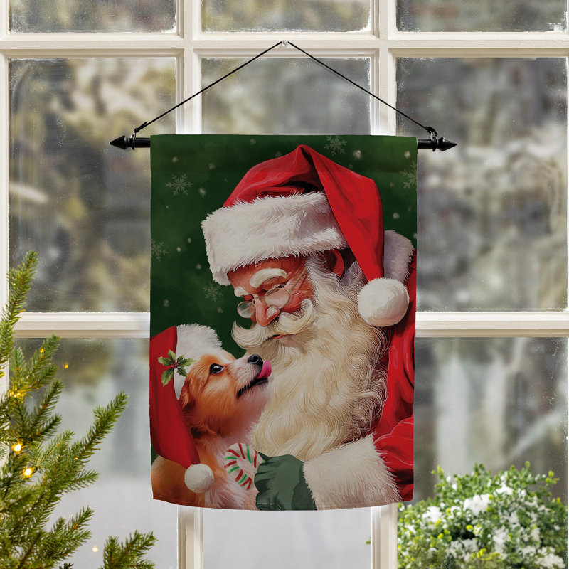 Drapeau de père Noël en suède et olive