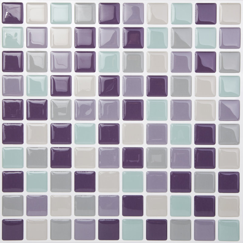 Carreau de mosaïque auto-adhésif en PVC l 10 po x L 10 po