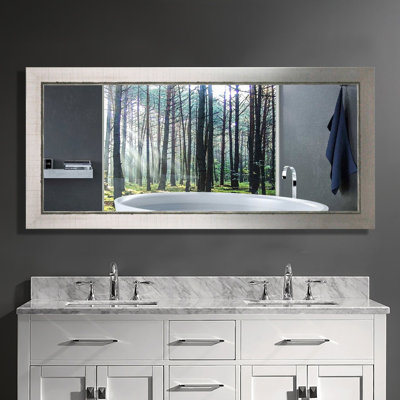 Hensel Wood Flat Wall Mirror