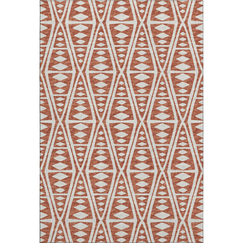 Premium Machine Washable Mayfield AMF112 Geometric Rug, Canyon, 8' x 10'