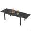 Table de salle à manger extensible en aluminium 97,2 po L